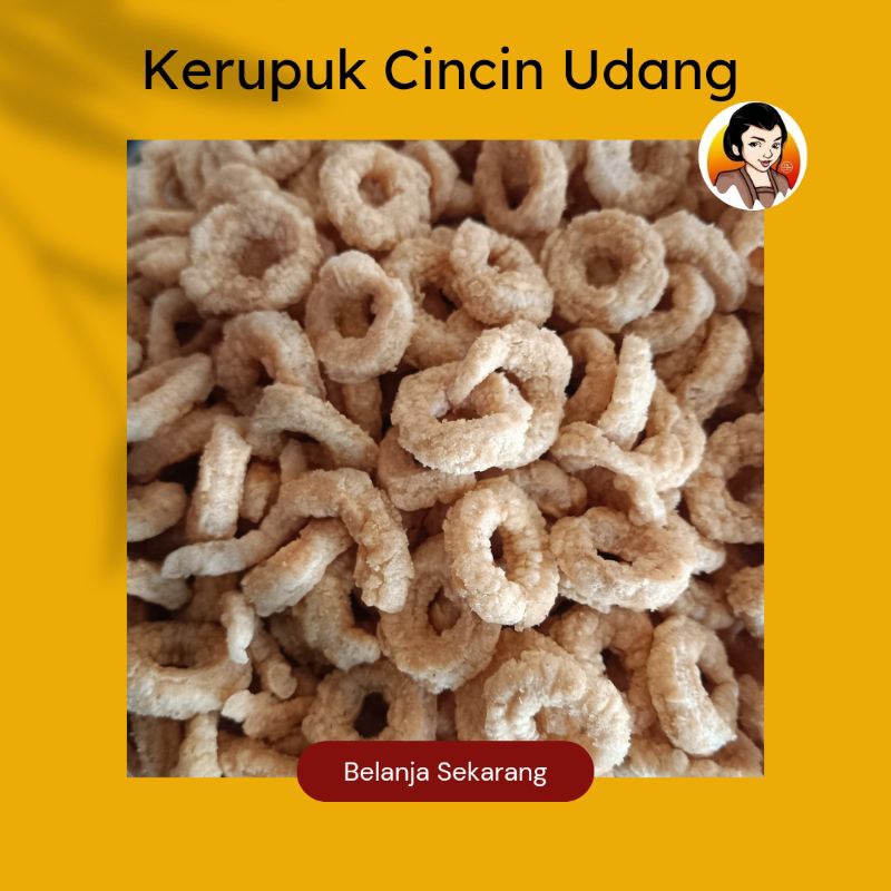 

KERUPUK CINCIN UDANG GURIH & PEDAS/ CAMILAN MAK'E/ CEMILAN/ KRUPUK SNACK KILOAN