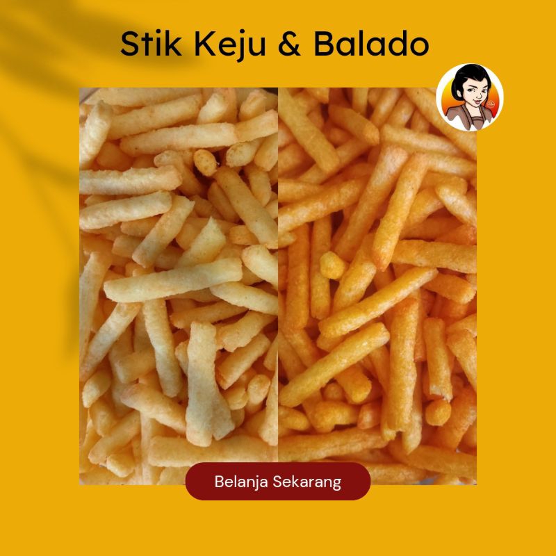 

STIK TES/ STIK KEJU TES/ STIK BALADO TES/ CAMILAN MAK'E/ CEMILAN STIK BALADO/ CAMILAN STIK KEJU/ JAJANAN STIK KILOAN/ SNACK KILOAN