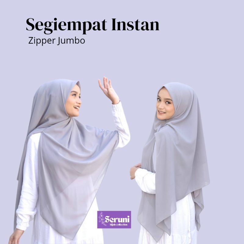 Jilbab Jumbo instan /Jilbab Jumbo Zipper/Jilbab Jumbo ceruty Premium