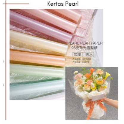 

kertas wrapping buket pearl paper sydney (kertas pearl)