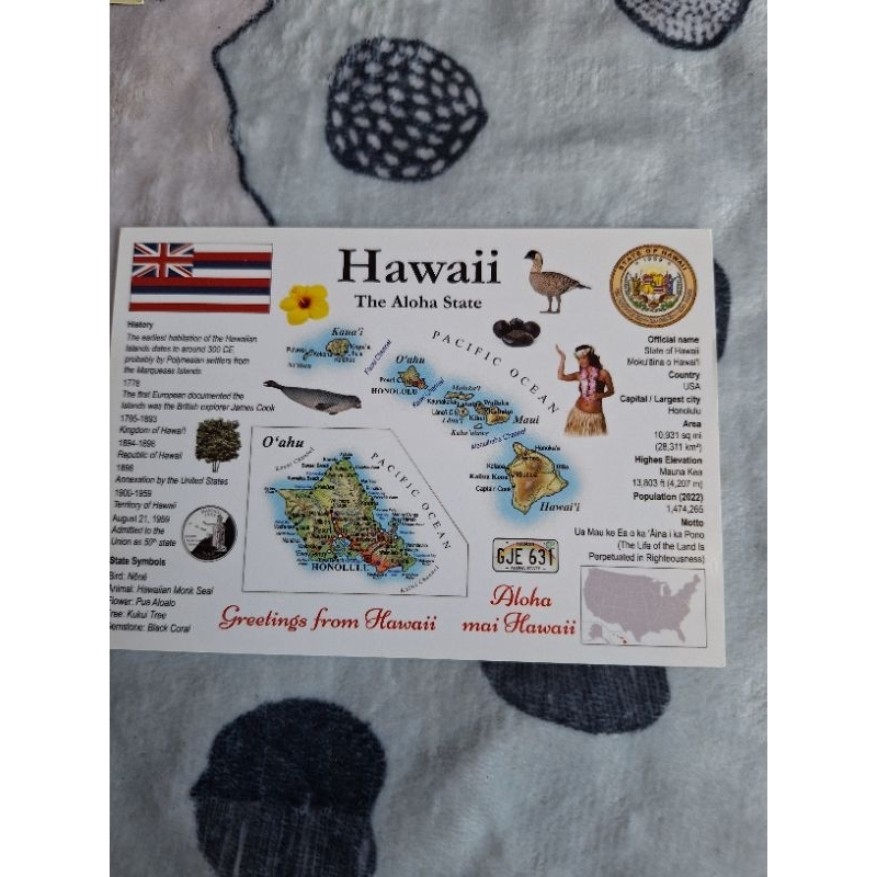 

kartu pos MOTW hawaii/hawai postcard MOTW