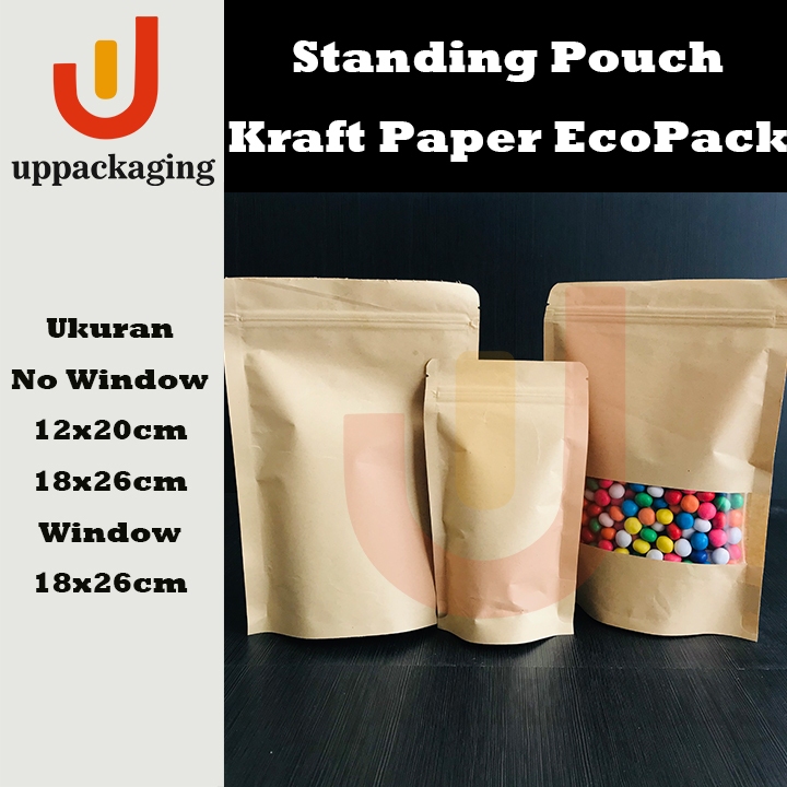 KEMASAN KRAFT KEMASAN MAKANAN KRAFT PAPER COKLAT NON WINDOW|WINDOW ECOPACK KEMASAN EKONOMIS