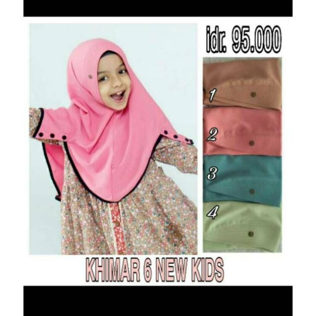 READY HIJAB PASMIRA KHIMAR 6 NEW KIDS TERMURAH LUCU CANTIK