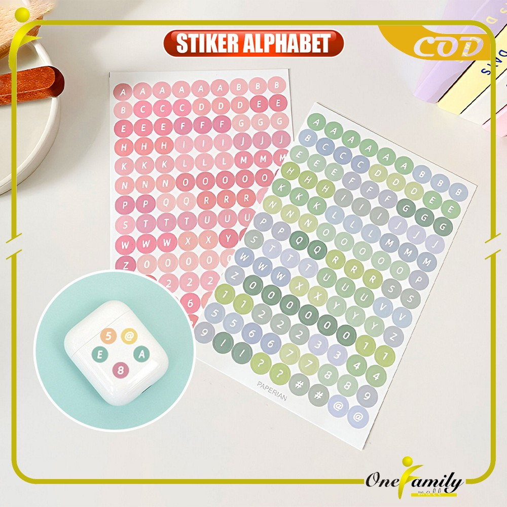

ONE-C1121 Stiker Alphabet Huruf Angka Deco Aesthetic Dekorasi Buku Jurnal / Sticker Alfabet DIY Scrapbook Planner Diary / Stiker Huruf Angka