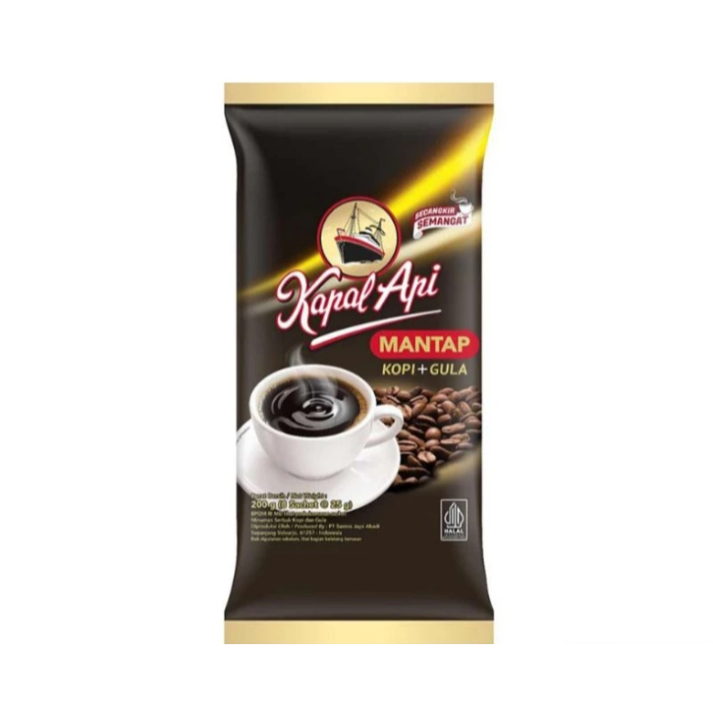 

Kapal Api Mantap Kopi + Gula (8x25 gr)