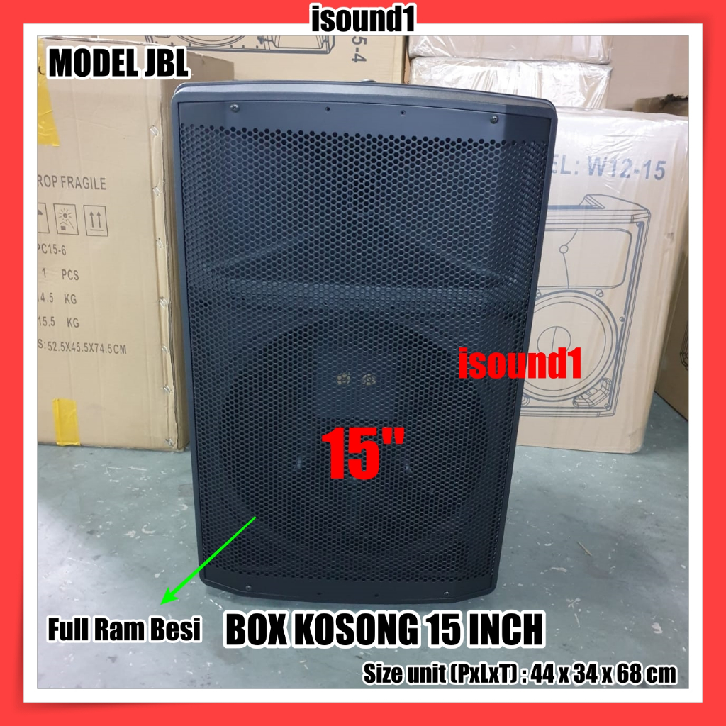 BOX SPEAKER FIBER PLASTIK 15 INCH MODEL JBL 15IN BOK KOSONG