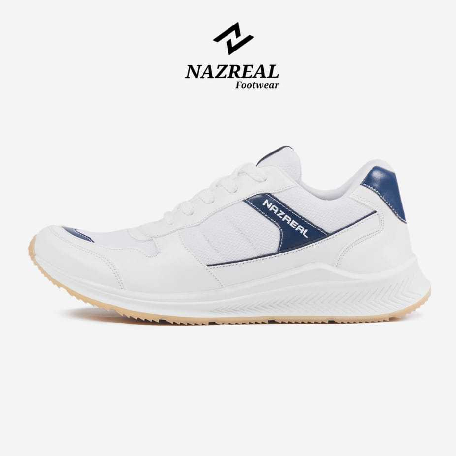 NAZ ZIPPO - Sepatu Sneakers Running Pria Kasual Sport Putih Sepatu Jogging Santai Pria 100% ORIGINAL