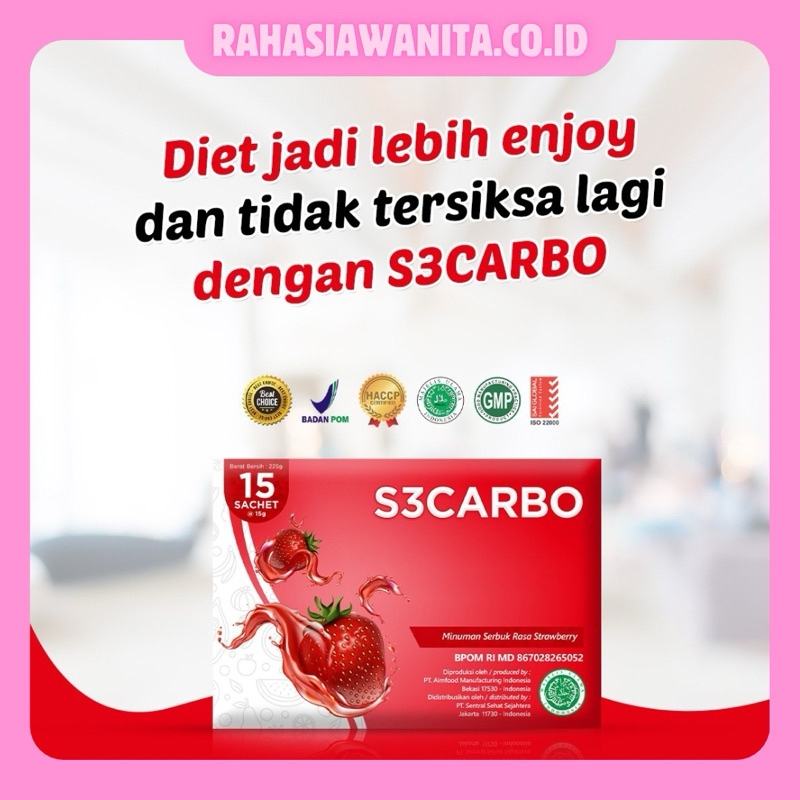 S3CARBO Peluntur Lemak S3 CARBO BPOM FREE HADIAH
