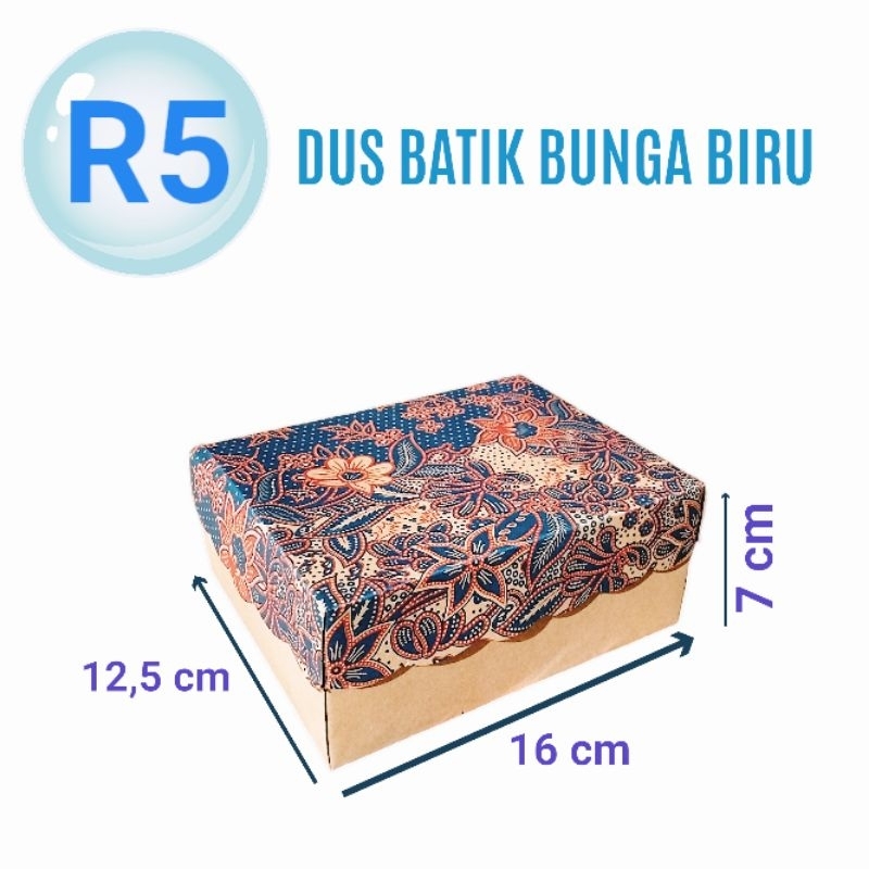 

DUS R5 FUSIA BATIK BUNGA BIRU DUS KUE SNACK BOX JAJAN PAPERPLASTIK