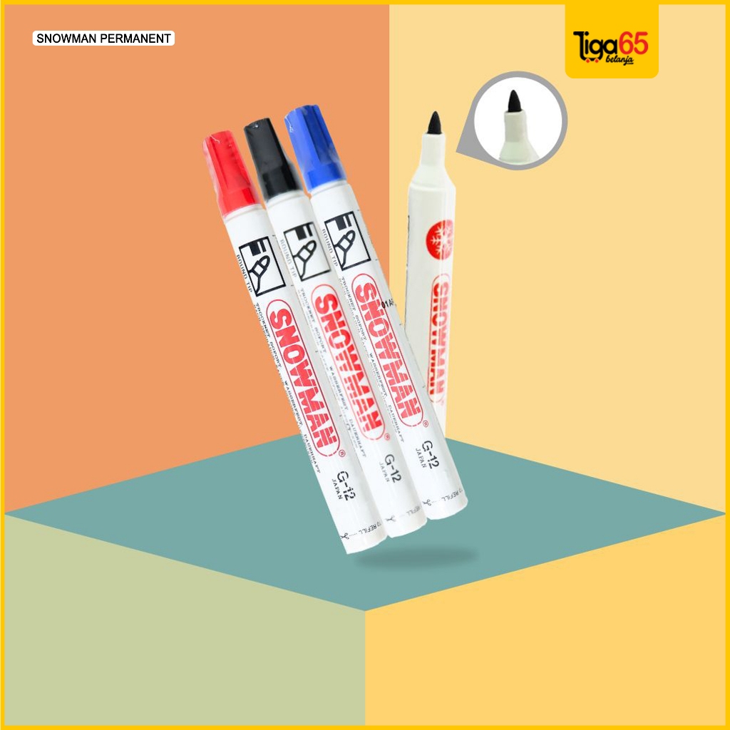 

Spidol Permanen Snowman 1 PCS / Spidol Snowman / Spidol Warna / Spidol Marker / Spidol G-12