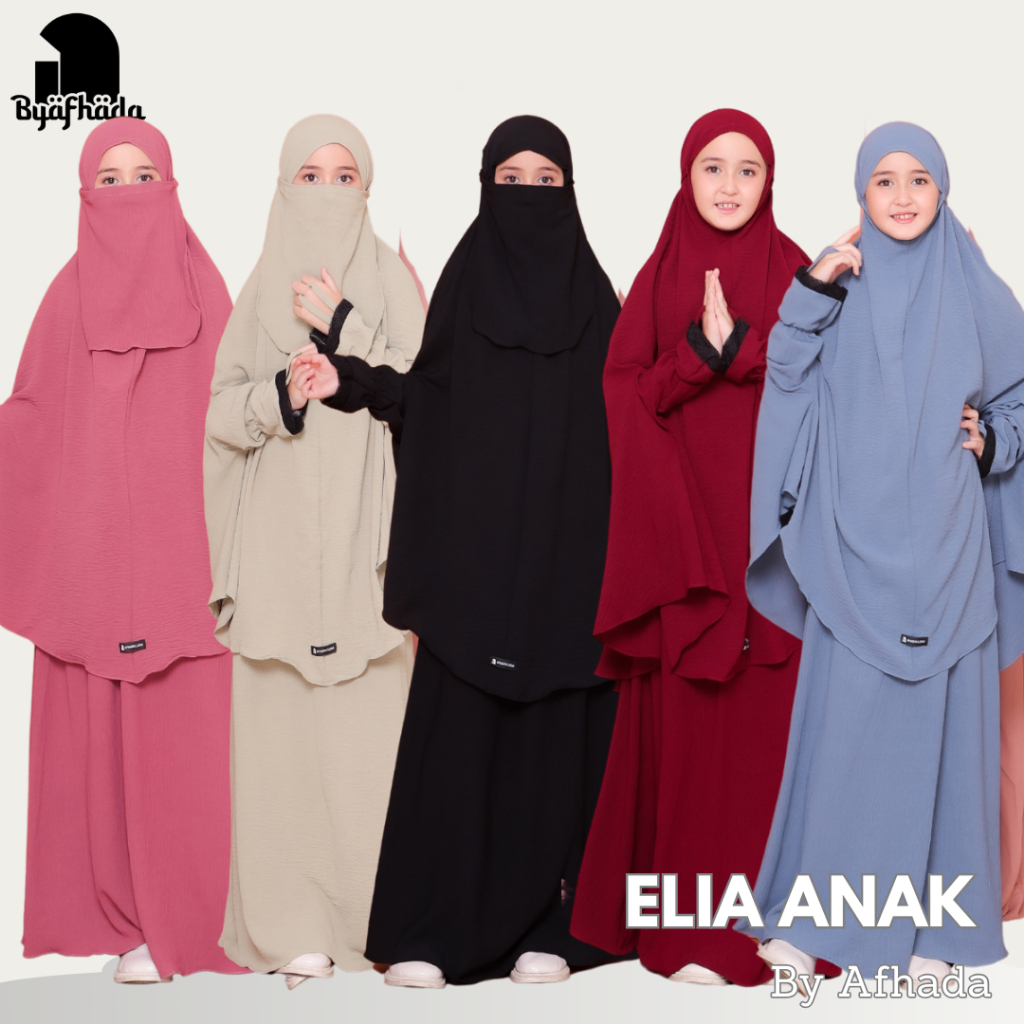 Byafhada Gamis Anak cadar Elia Terbaru Baju & Hijab Syari Free Niqab