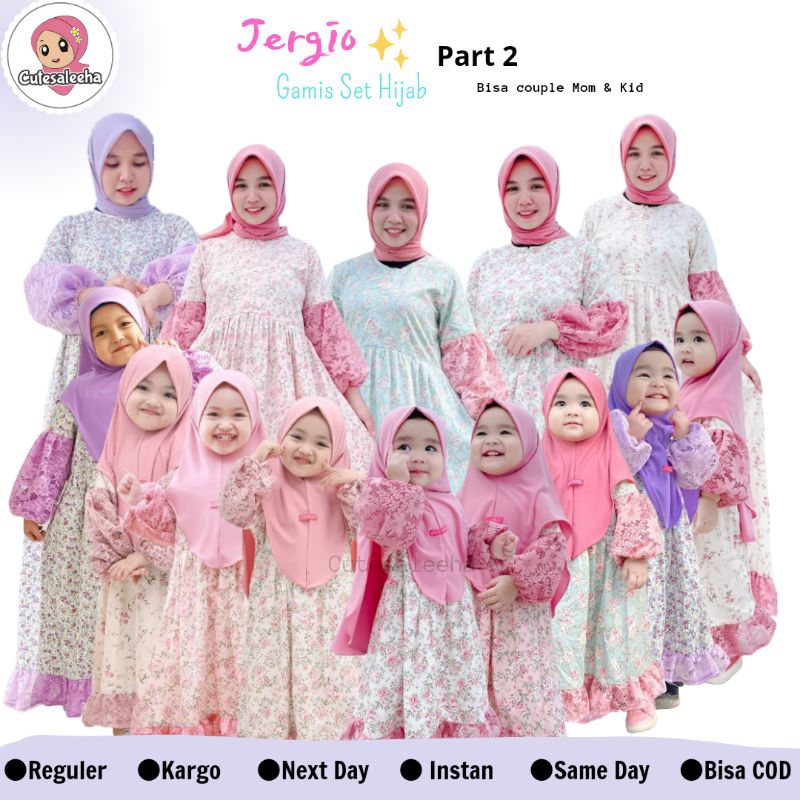 (Clearing Sale) Cutesaleeha - Gamis Anak Perempuan Gamis Jergio Original By Celycely  Gamis Couple I
