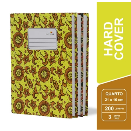 

[PCS] BUKU TULIS HARD COVER PAPERLINE QUARTO 200 LEMBAR KUARTO KWARTO