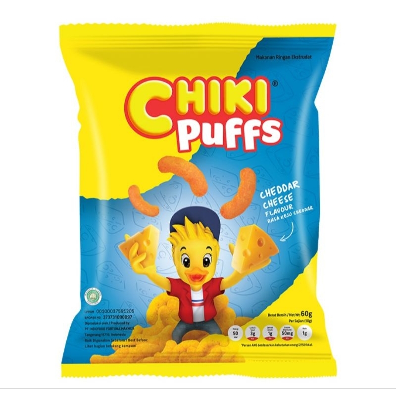 

Chiki Puffs Makanan Ringan Cheddar Chese 60g