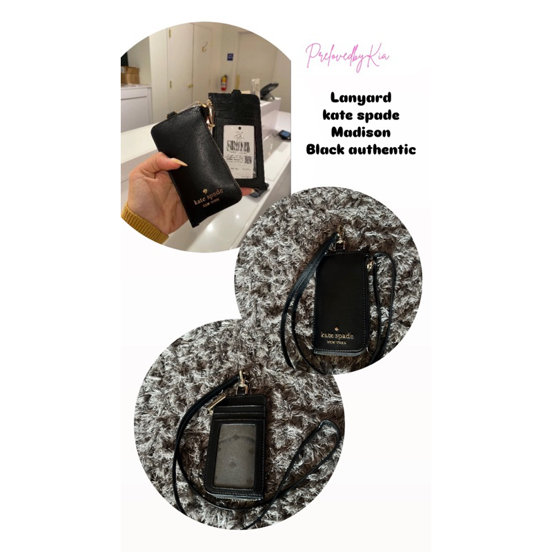 lanyard kate spade Madison Black authentic