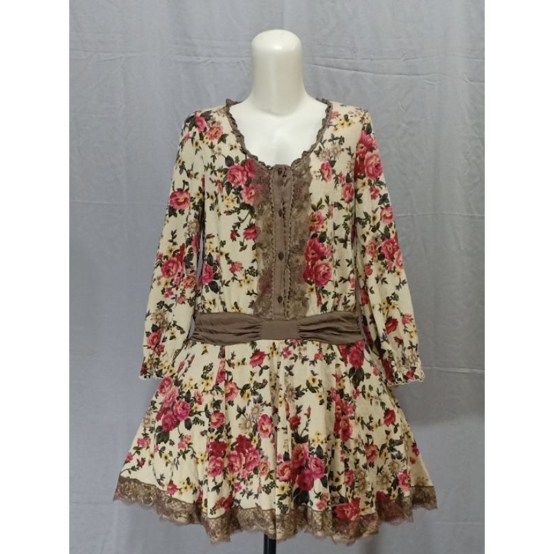 Flower Shabby Axes Femme Dress