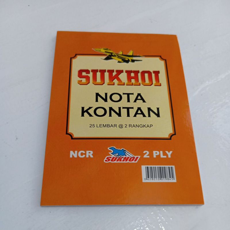 

1 Pack isi 10 pcs Nota kontan 2 Rangkap SUKHOI (per 1 pcs isi 25 lembar @2 ply)