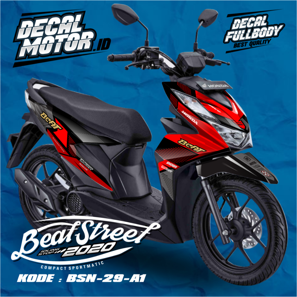 DECAL BEAT STREET SIMPLE KEREN -DECAL FULL BODY BEAT STREET 2020- STICKER DECAL BEAT STREET-BSN