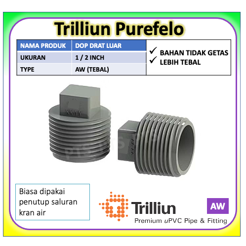 Dop Trilliun purefelo 1/2" Tebal