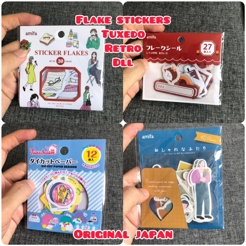 

flake sticker stiker die cut tuxedosam retro original japan