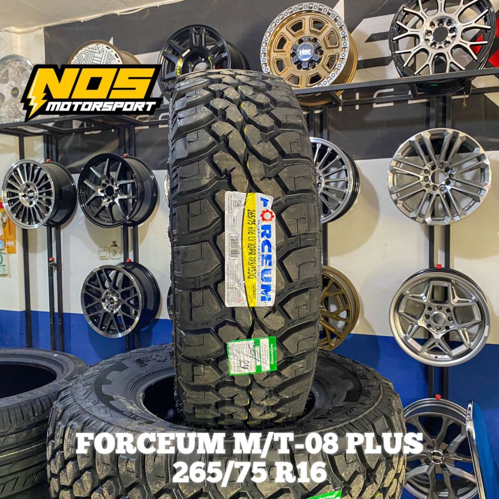 ban mobil tubless ring 16 untuk triton,hilux,merek FORCEUM M/T 08 PLUS 265 75 R16