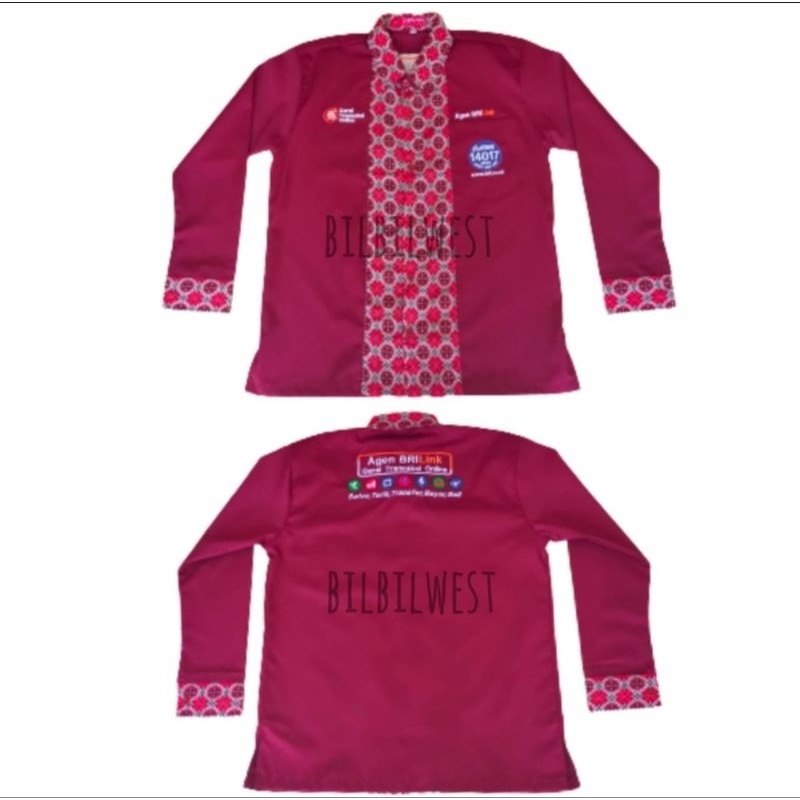 Baju Brilink Kemeja Agen Brilink Batik Maroon