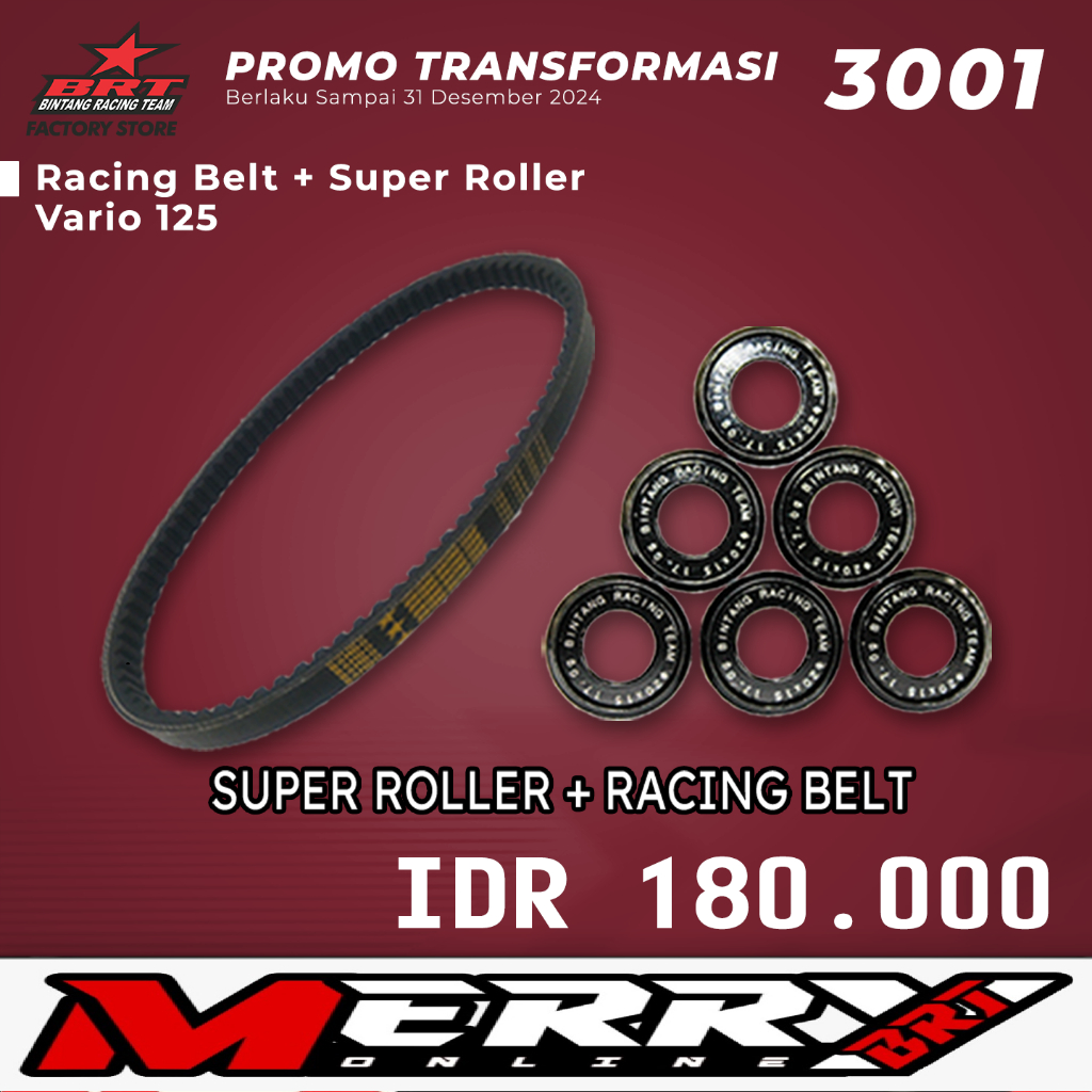 Super Roller & Vanbelt V Belt BRT Honda Vario 125 PGMFI / Vario 125 Old
