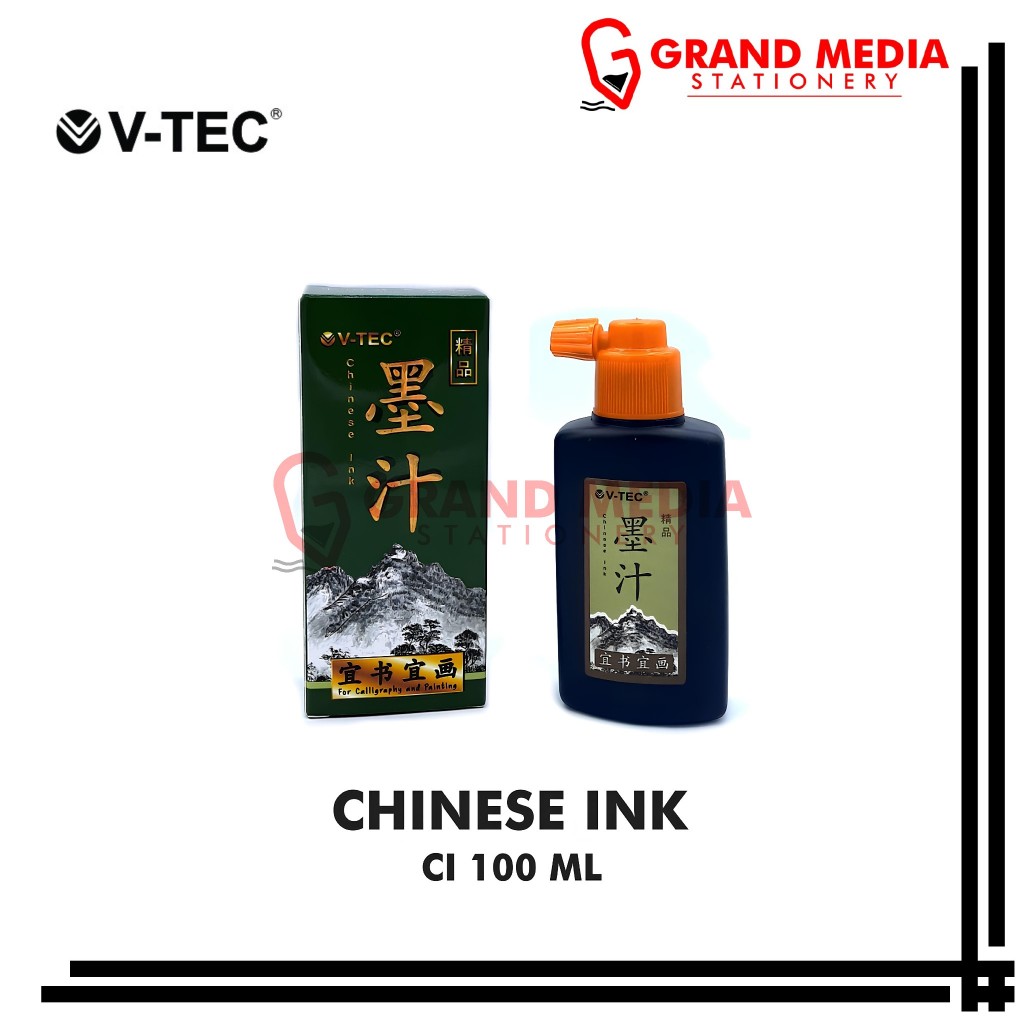 

[GRAND MEDIA] TINTA KALIGRAFI / CHINESE INK V-TEC HITAM 100 ML