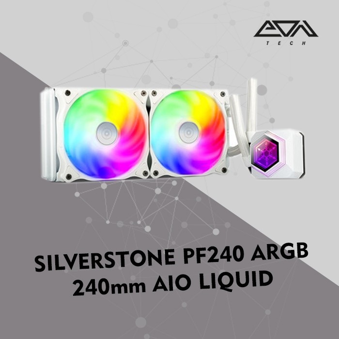 Silverstone PF240 ARGB AIO Liquid CPU Cooler - 240mm ( White )
