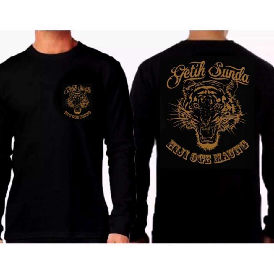 Kaos Distro pria Getih Sunda Coklat Lengan Panjang