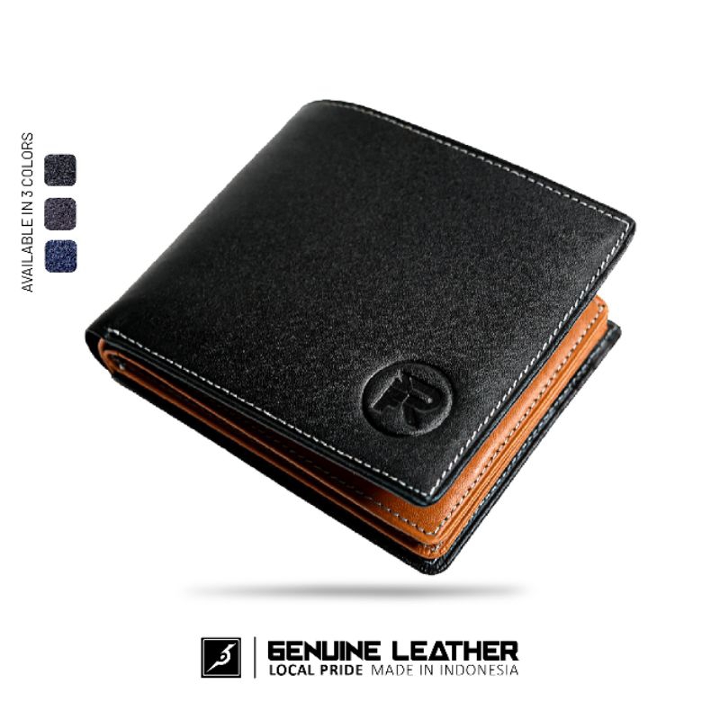 (BISA COD) KL017 JFR Fashion Dompet Pria Bahan Kulit Asli JS-06 Tekstur Nafa Pori Dompet 24 Slot