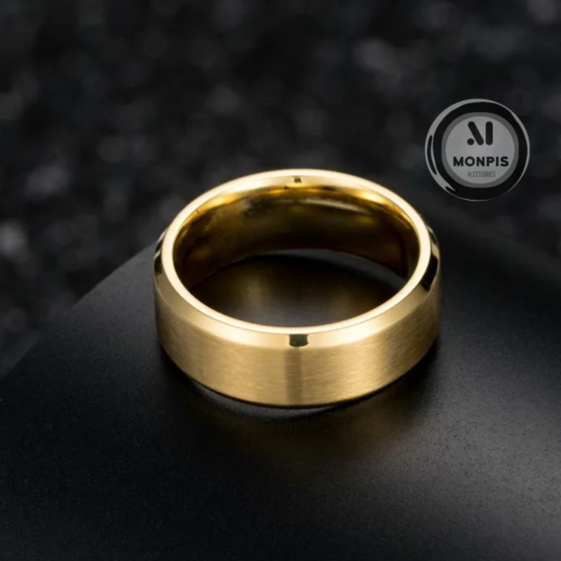 Cincin titanium gold Cincin titanium Cincin gold Cincin polos Cincin pria Cincin wanita