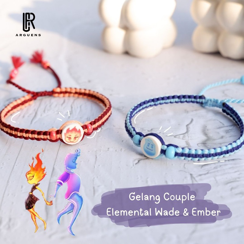 Gelang Tali Elemental Wade & Ember / Couple