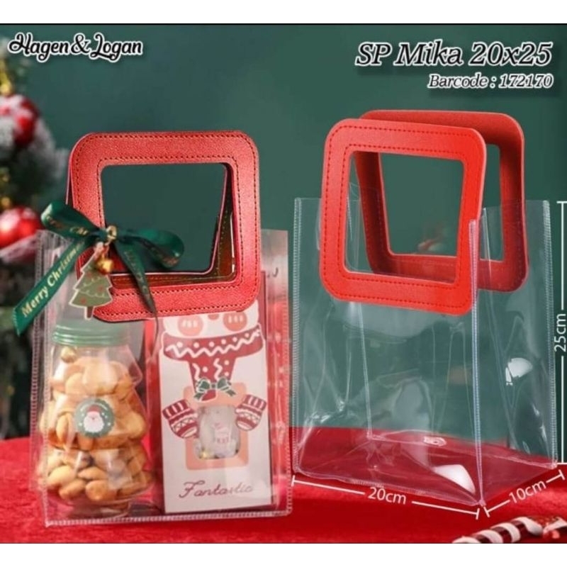 

GOODIE BAG HANDLE NATAL CHRISTMAS - PER 1 PCS - SP MIKA 20X25