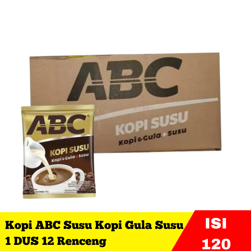 

Kopi Abc Susu 1 Dus 120 Pcs