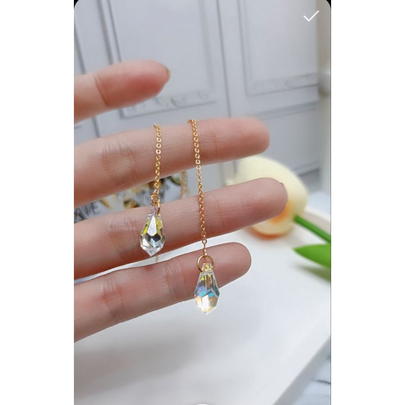 Anting Tusuk Juntai crystal Swarovski original/Anting Juntai/anting