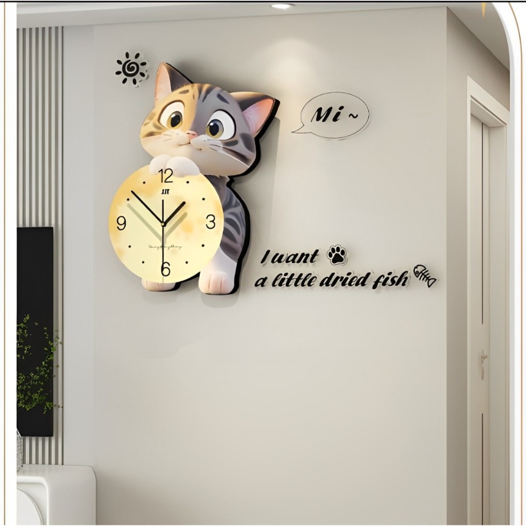 Jam Dinding Unik Untuk Rumah Minimalis Desain Kucing Lucu