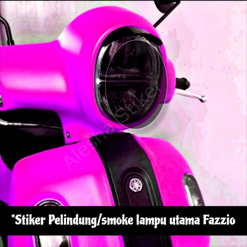 Stiker smoke lampu utana fazzio stiker pelindung lampu depan motor fazio - AS