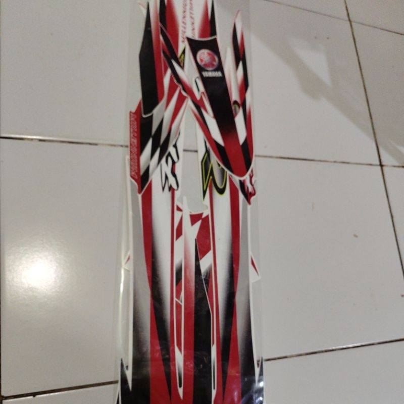 striping f1zr millennium millenium milennium merah bahan camel laminasi glossy