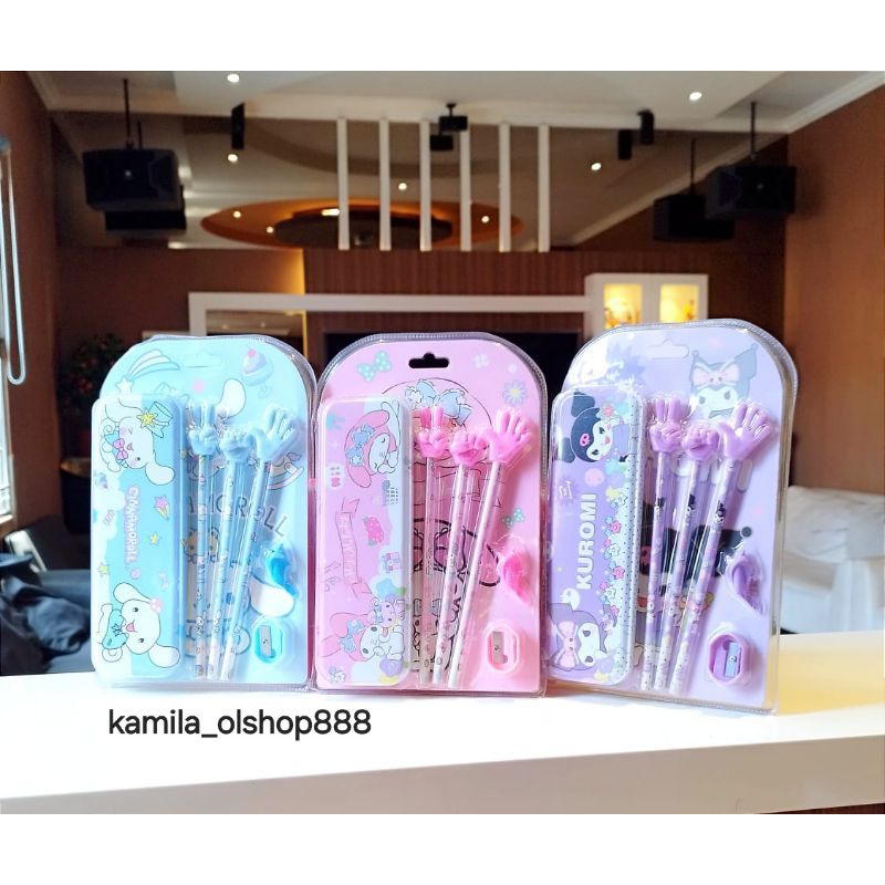 

Set Alat Tulis Kotak Pensil Sanrio Kuromi Set Lengkap Peralatan Sekolah Kado Set ATK