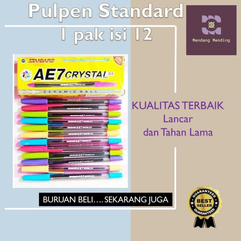 

Pulpen Ballpoint Standard Crystal box isi 12 pcs