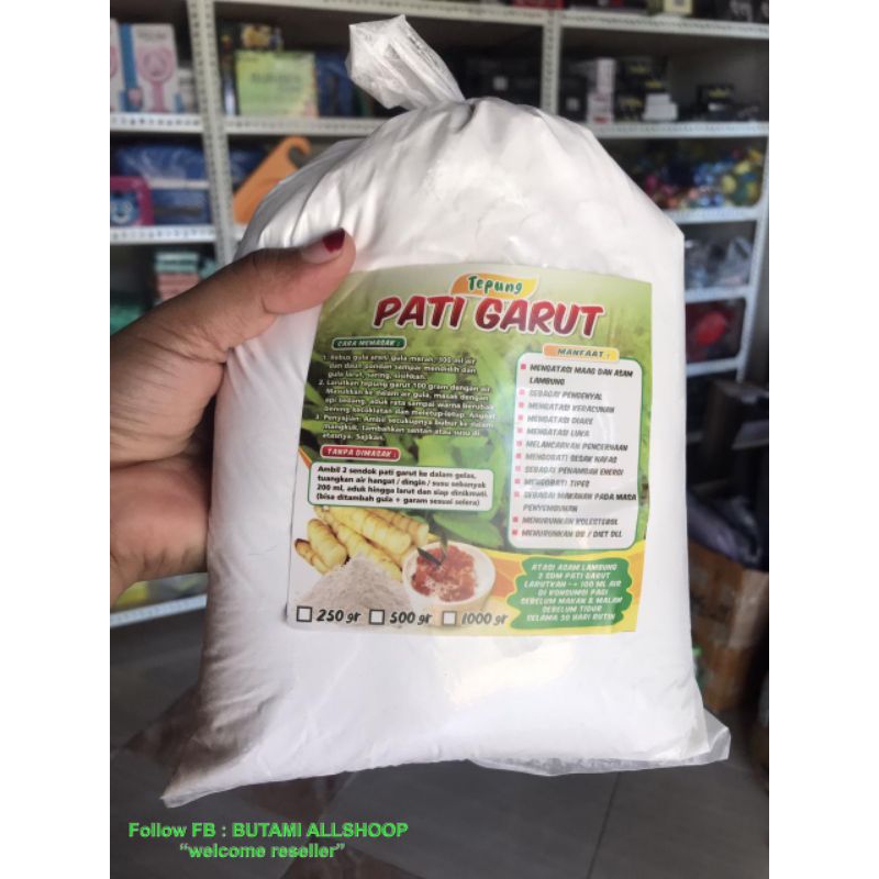 

[i] 1kg Tepung Pati Garut / Tepung Garut Asli / Angkrik / Arrowroot / Obat Asam Lambung Alami / Obat Maag & Murah 1Kg BUTAMI ID