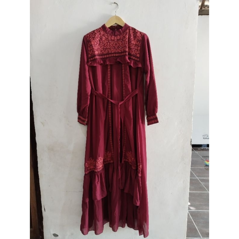 Gamis ceruty bordir/gamis ceruty/gamis kondangan