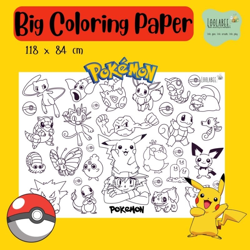 

LOOLABEE CUSTOM HAMPERS GOODIE BAG SOUVENIR ULANG TAHUN - KERTAS MEWARNAI BESAR JUMBO COLORING PAGE