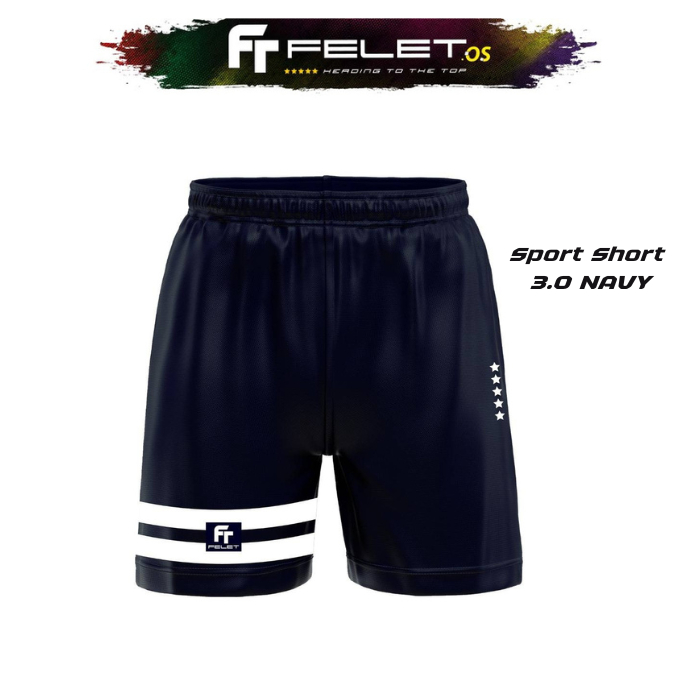 Felet SPORT SHORT 3.0 ( NAVY ) - Celana Badminton Original Felet