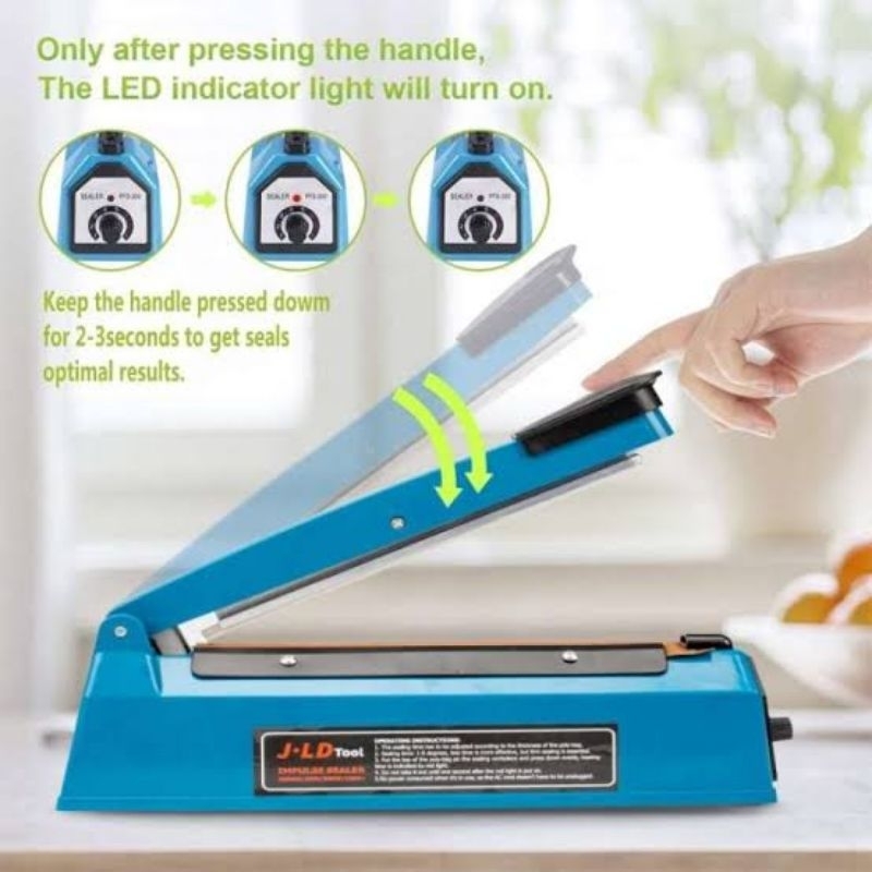 JLD Impulse Sealer Alat Press Perekat Plastik 20 CM / 30 CM Sealler plastik Mesin Pres Plastik Alat 