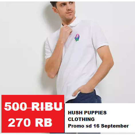 Kaos hush puppies pria laki laki men original sale seri SESTE