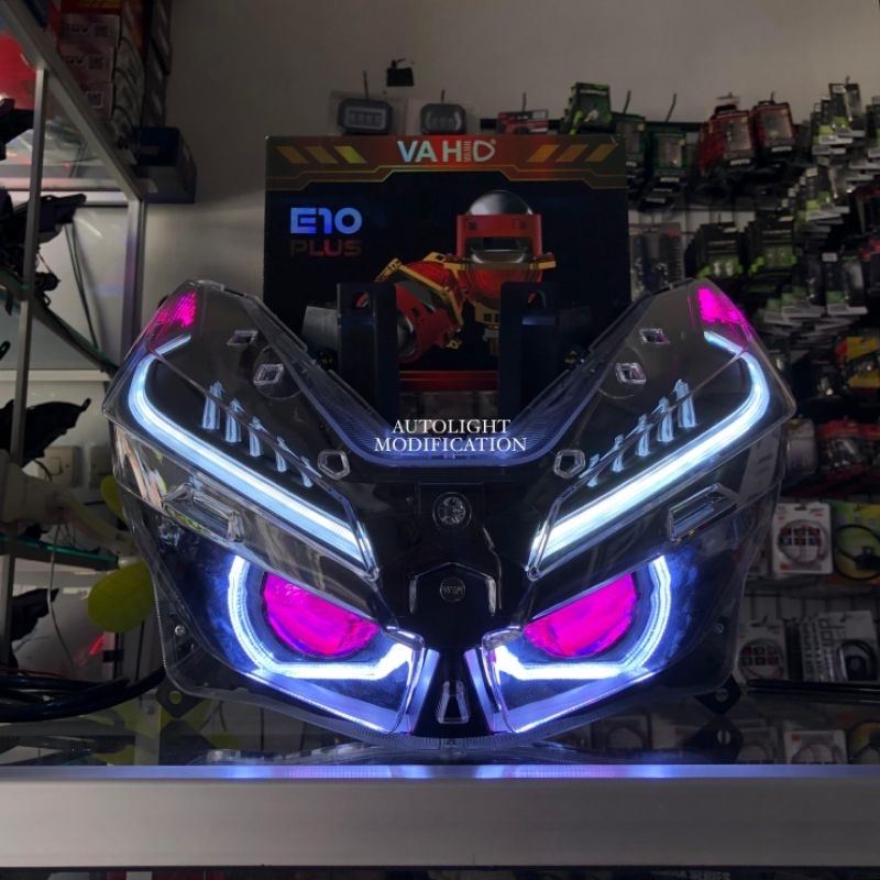 BILLED NEW VARIO 125 150 REFLEKTOR LAMPU DEPAN NEW VARIO 125 150 CUSTOM BILLED VAHID E10+ 3 INCH 78 