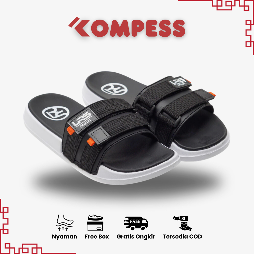 Sendal Pria Slip On Anti Slip Ringan Webing Bahan Puma Canvas Terbaru