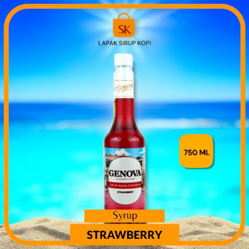 

Genova Strawberry syrup 750 ml - premium sirup ala cafe